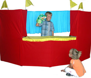Children Enjoy Puppet Stage
